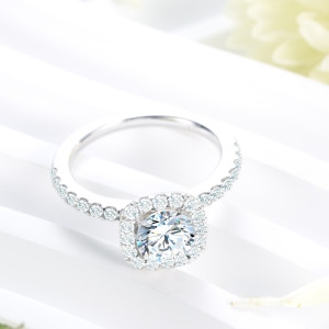 하나다이아몬드 1캐럿 천연 다이아몬드 14k 18k 예물 헤일로 반지 페트라 HNDR1C229