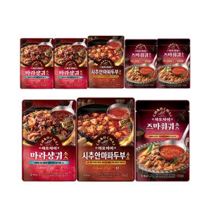샘표 차오차이 마라훠궈소스 125g x 3개 + 마라샹궈소스 110g x 3개 + 시추안마파두부소스 150g_이미지