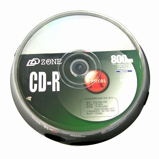 에이데이타코리아 DDZONE CD-R 800MB 52X 케익 (10장)_이미지