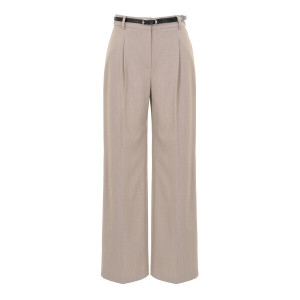 에이비에프지 벨티드 원 핀턱 와이드 팬츠 APY4HPA3J