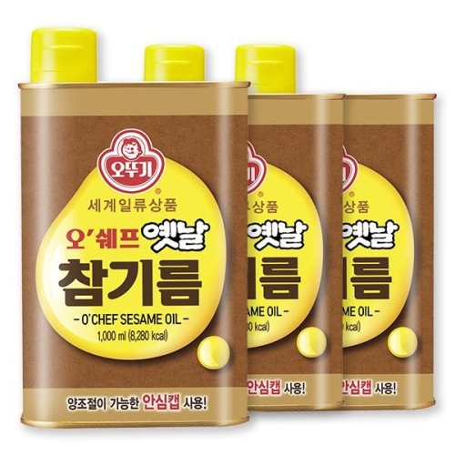 오쉐프 옛날 참기름 1L (3개)_이미지