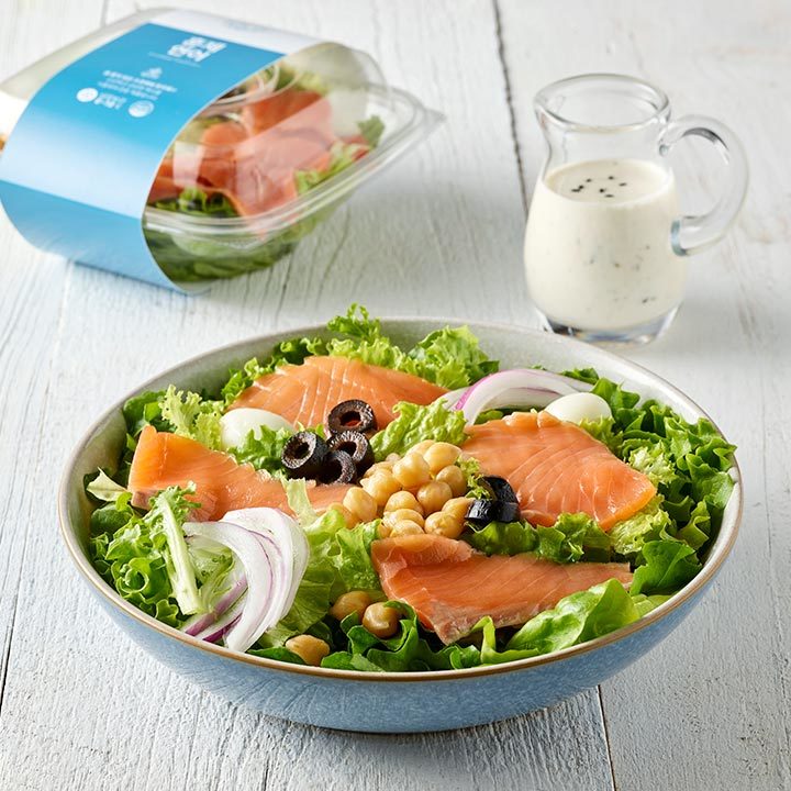 동원홈푸드 더반찬 크리스피프레시 훈제연어 샐러드 185g (1팩)