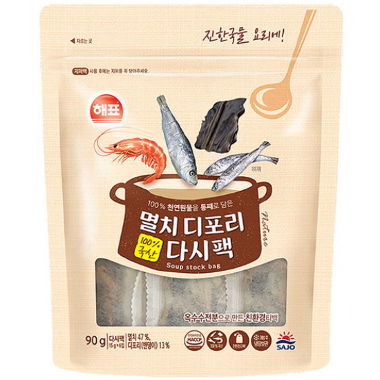 해표 멸치 디포리 다시팩 90g (3개)_이미지