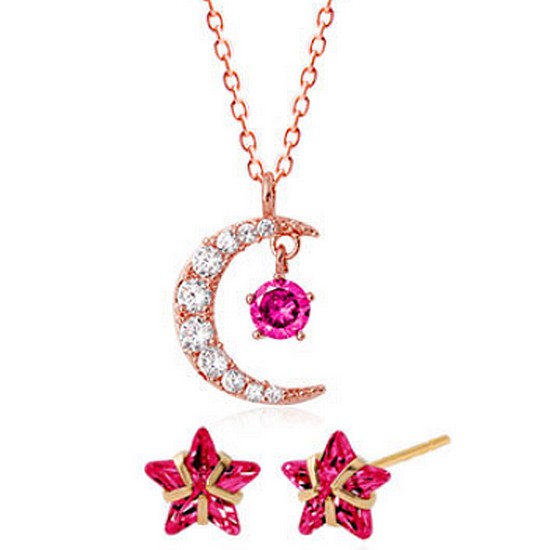 미니아트 탄생석 컬러 목걸이+귀걸이 2종세트 7월 루비 RS488+GT123이미지입니다. 누르면 해당 게시물로 새창이동합니다.