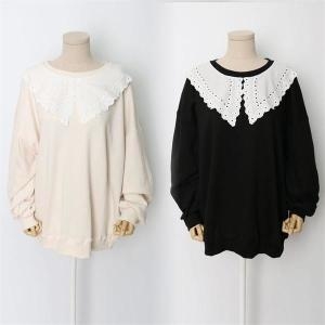 강물처럼 빅사이즈사랑해요 C550L101 버터카라오버핏맨투맨 HG 6493287_이미지