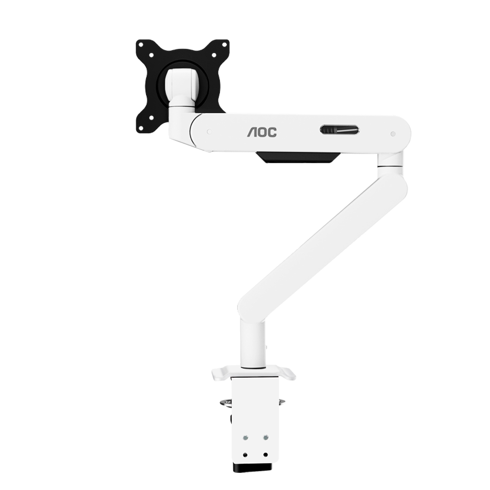 알파스캔 AOC AM406 울트라 글래시어 화이트 싱글 모니터암