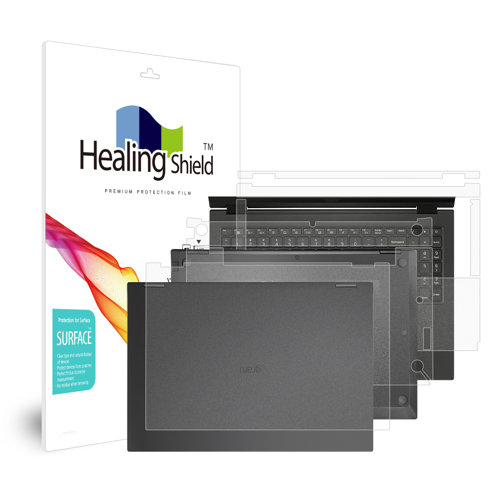 폰트리 힐링쉴드 LG전자 그램360 16T90P 16TD90P 무광 외부보호필름 (3종 세트)_이미지