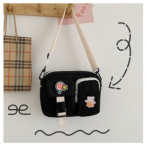 더블박스 미니 크로스백 블랙 가로 16.5cm 높이 22cm 너비 6cm