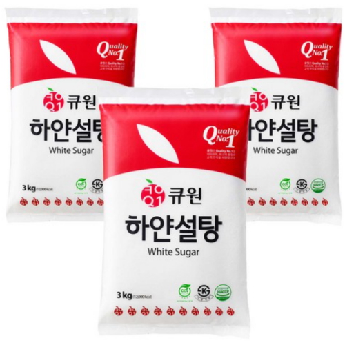 큐원 하얀설탕 3kg이미지입니다. 누르면 해당 게시물로 새창이동합니다.