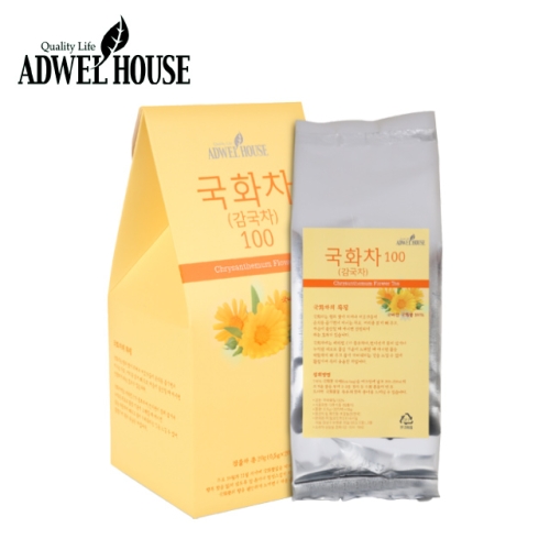 애드웰하우스 웰하우스 국화차 감국차 100 40티백 국내산 국화꽃잎 100