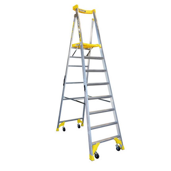 베일리 알루미늄 와이드 자동멈춤 사다리 (8단)
