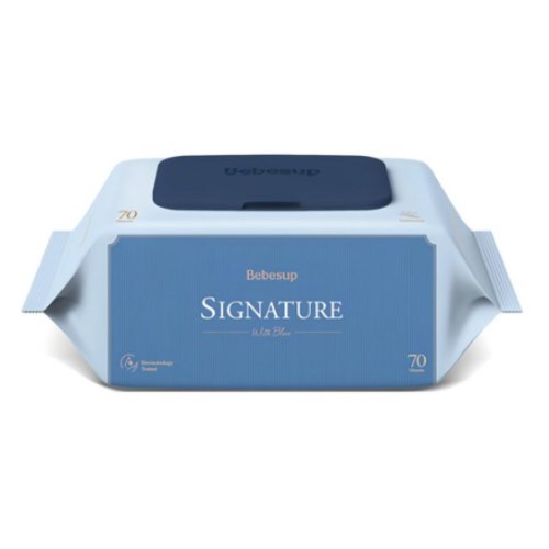 베베숲 시그니처 위드 블루 물티슈 캡형 70매 (20팩)_이미지
