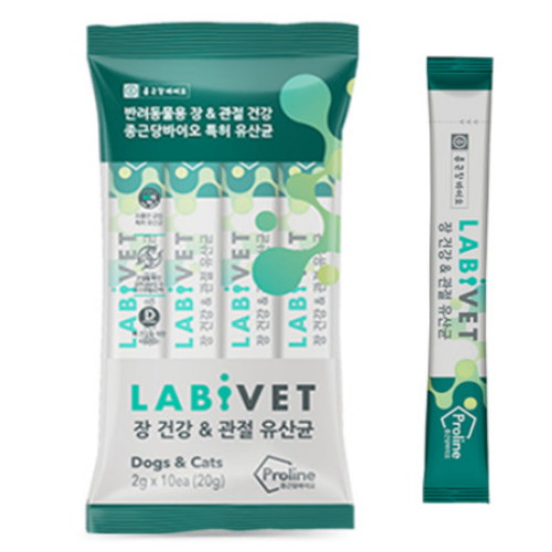 종근당 라비벳 장 건강&관절 유산균 20g (2g x 10p)이미지입니다. 누르면 해당 게시물로 새창이동합니다.