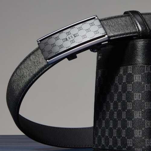 닥스 남성 블랙 루이스 DD패턴 무광버클 소가죽 자동벨트 DBBE6E711BK_이미지