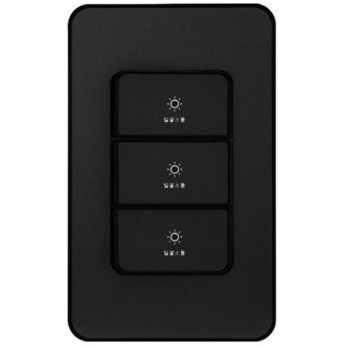 제일전기공업 디아트플러스 3구 일괄소등 스위치 메탈블랙
