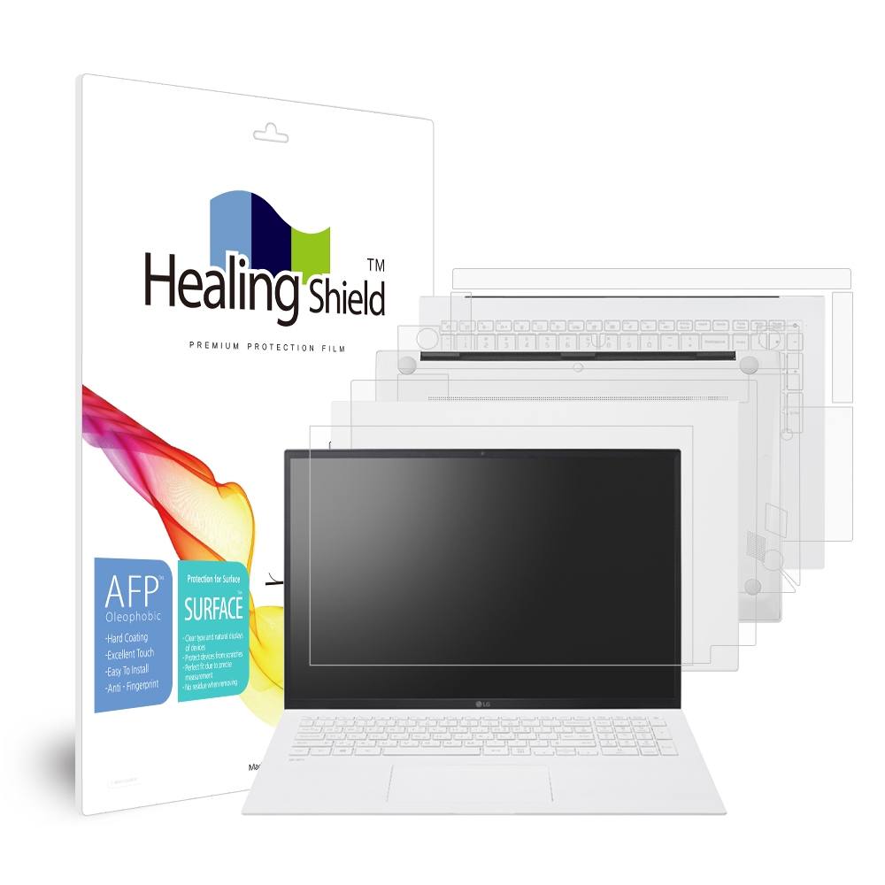 폰트리 힐링쉴드 LG전자 2021 그램17 17Z90P 17ZD90P 올레포빅 고광택 (액정보호필름 + 외부보호필름 3종 세트)_이미지