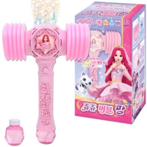 시크릿쥬쥬 R 버블팡 비눗방울 스틱 jj-1704 뿅망치 자동 비누방울 건 무음모드_이미지