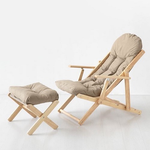 마켓비 SNUG 접이식 패브릭 의자 1인용 (스툴포함)