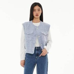 아라미스 랩 SET-아우터 뒤밴딩 트위드 니트 베스트 AP1WV260 FREE FF PINK