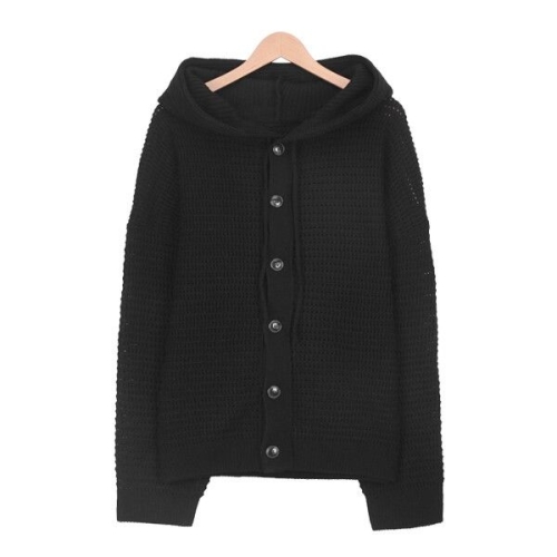 스콰즈 가디건 오버핏 긴팔니트후드 아우터 SCR099