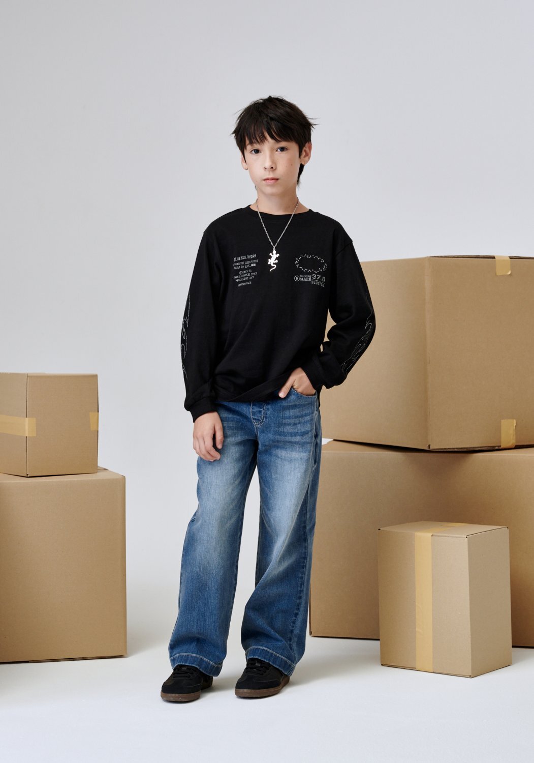 블루테일 스트레이핏 데님 블루 팬츠AAG3PT02BUY_이미지