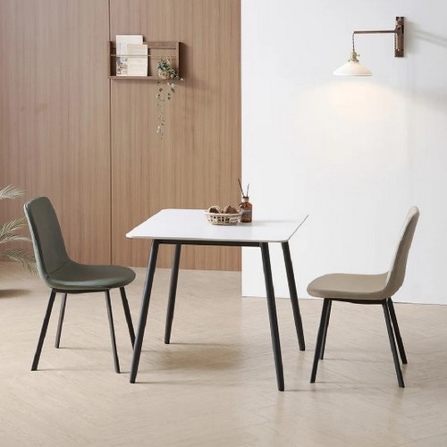 보니애가구 루벤 포세린 세라믹 식탁 800 (의자2개)_이미지