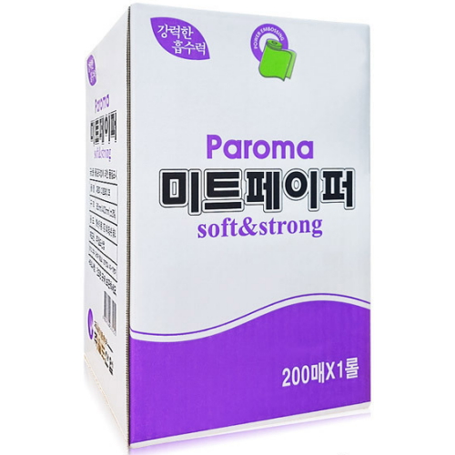 월드산업 파로마 미트페이퍼 흰색 80m 200매 (1팩)_이미지