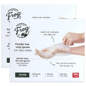 FROG 비닐 위생장갑 500매 2개_이미지