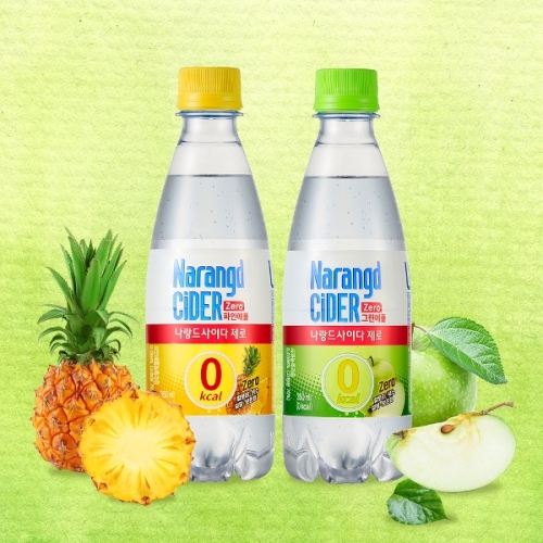 동아오츠카 나랑드 사이다 제로 그린애플 350ml + 파인애플 350ml (40개)_이미지