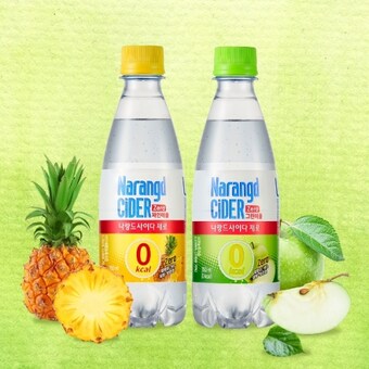 동아오츠카 <b>나랑드</b> 사이다 제로 파인애플 + 그린애플 350ml