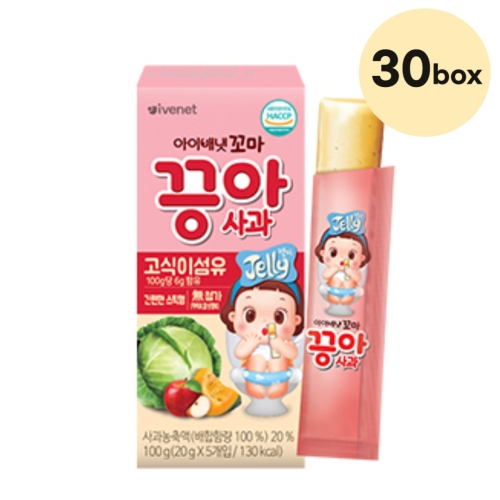 아이배냇 꼬마 끙아젤리 사과 100g (30개)_이미지