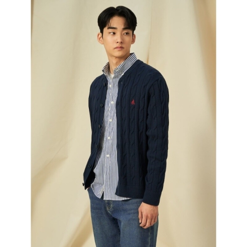 빈폴 AVE 케이블 라운드 카디건 네이비_BC515AC11R BS