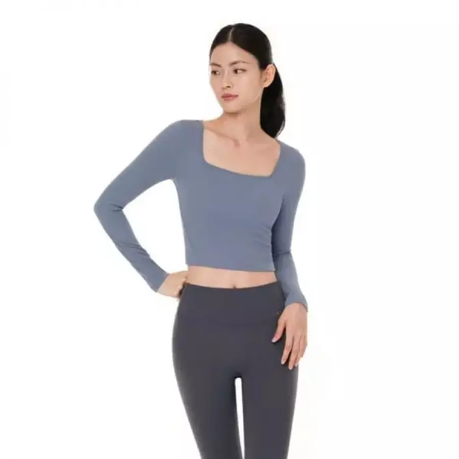 안다르 andar 릴레어 스퀘어넥 롱슬리브 패드 내장형 AMFLS-51 450092_이미지