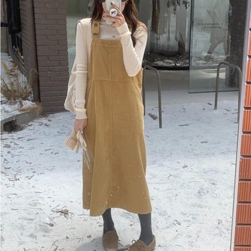 쉬폰 여친룩 뷔스티에 면 린넨 코디 슬림 원피스_WED5B2C
