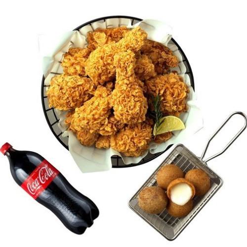 BHC ㅤ핫후라이드 치킨 + 치즈볼 + 콜라1.25L_이미지
