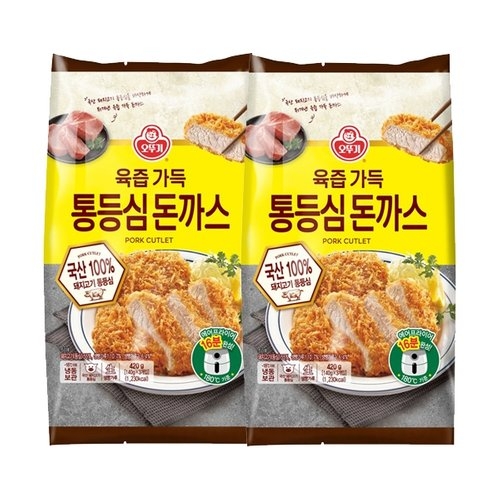 오뚜기 육즙가득 통등심 돈까스 420g (2개)