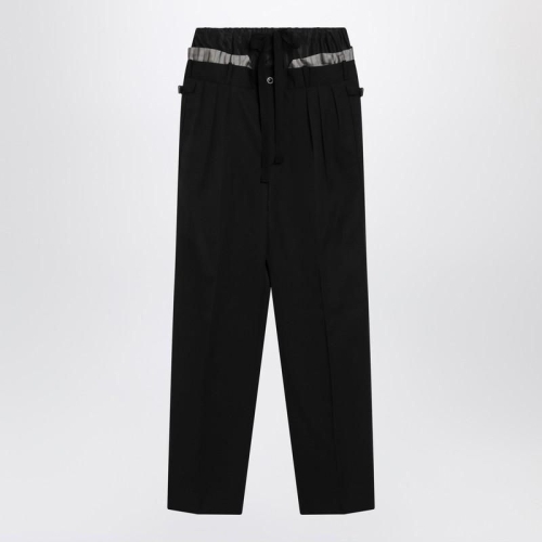 메종 블랙 트라우저 ANONYMITY 오브 더 LINING S50KA0705M35693-900 B0051861962