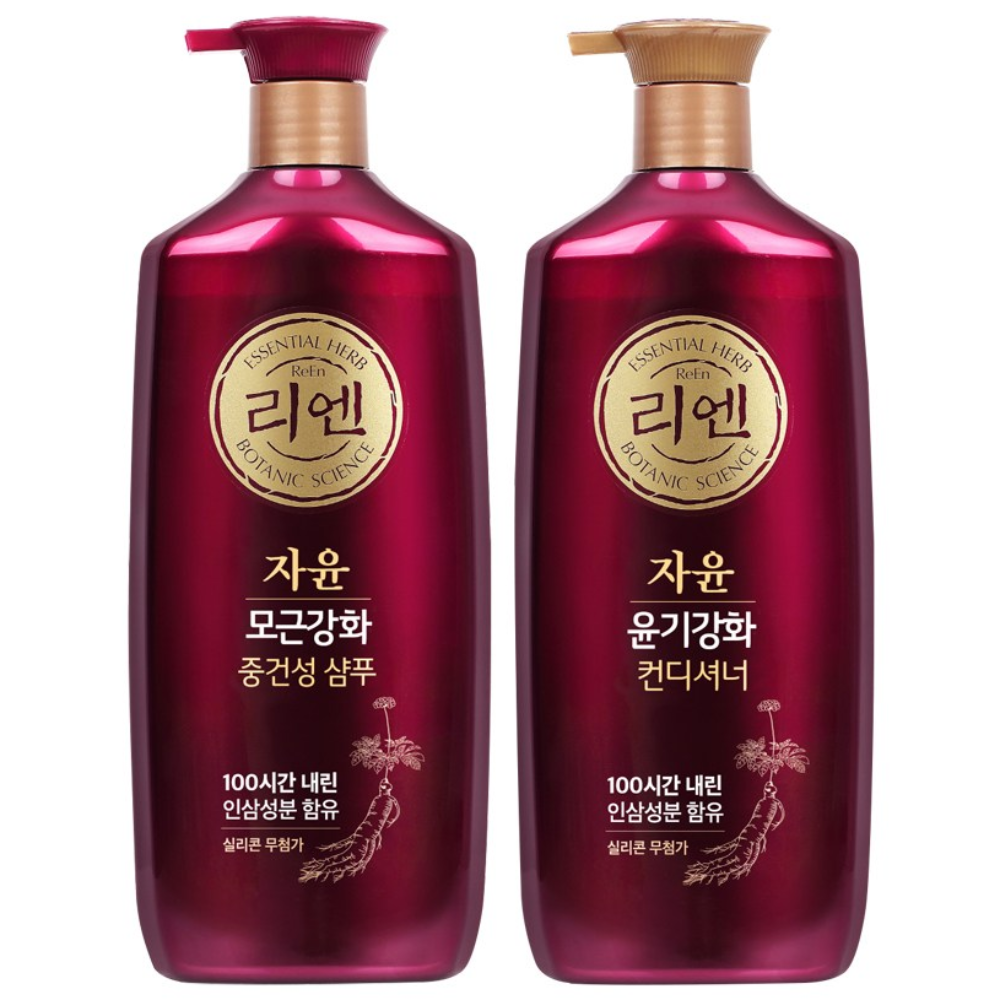 리엔 자윤 모근강화 중건성 샴푸 950ml+윤기강화 컨디셔너 950ml 2종세트_이미지