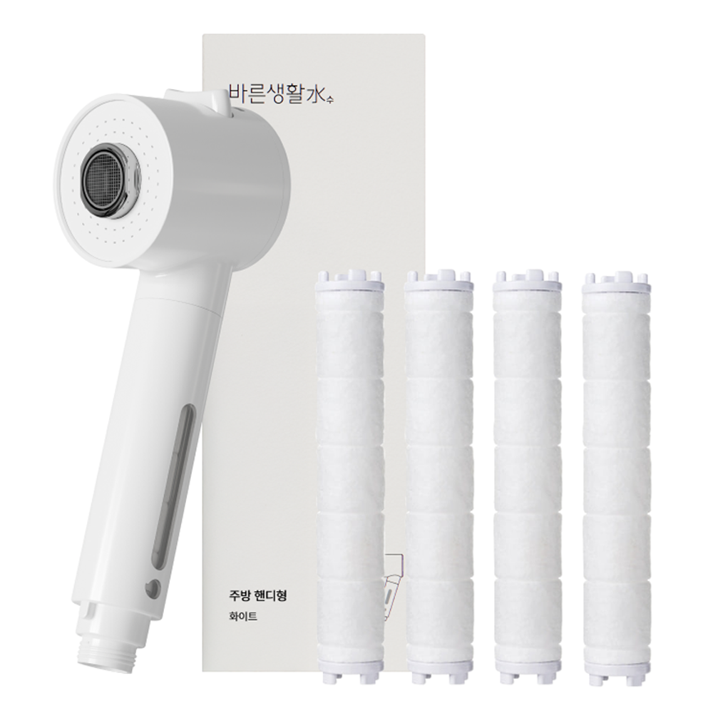 바른생활수 주방 핸디형 YCKHF-5+전용 필터 4p