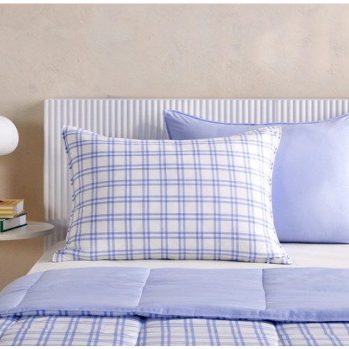  모던하우스 소프트워싱 라이트 베개커버 블루체크 [70x50cm]
