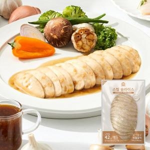 미트리 스팀 슬라이스 닭가슴살 리얼갈릭 150g (16개)_이미지