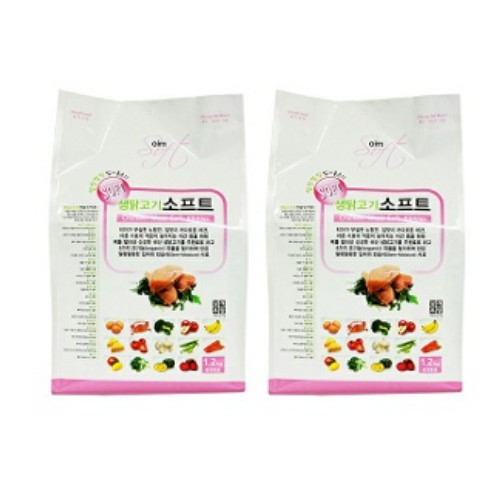 우리와 대한사료 에임 소프트 생닭고기 홀리스틱 1.2kg (2개)