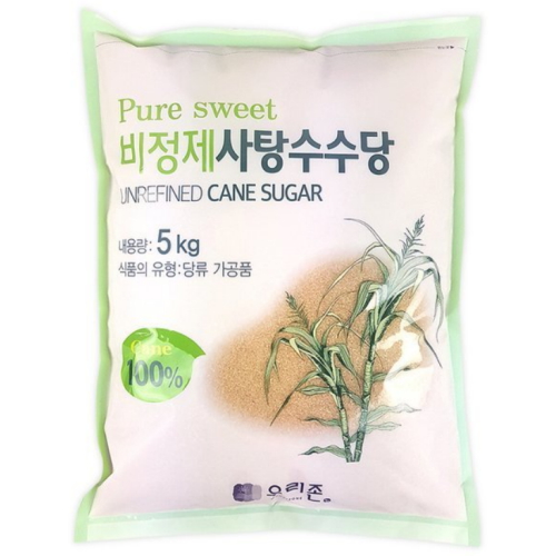 우리존 비정제 사탕수수당 5kg (1개)