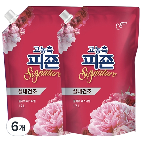 피죤 시그니처 플라워페스티벌 리필 1.7L (6개)_이미지