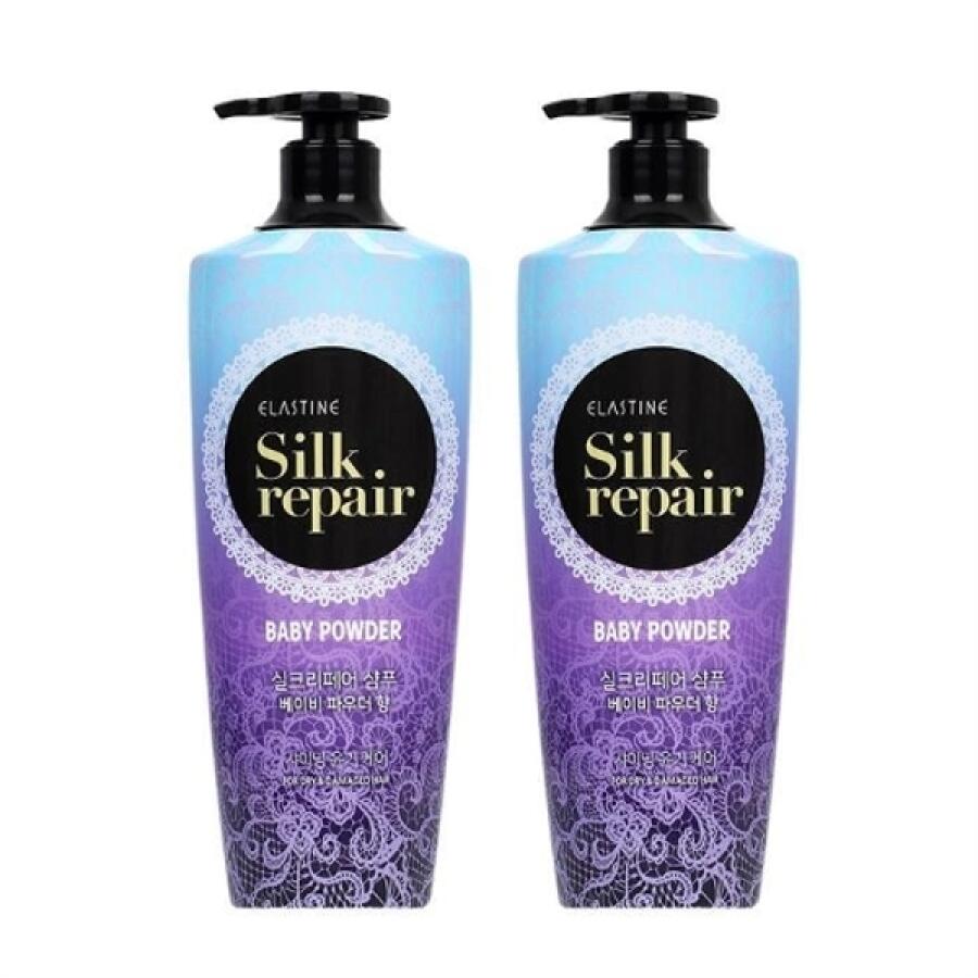 엘라스틴 실크리페어 샤이닝 샴푸 베이비파우더 550ml