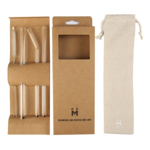 아이메이트 내열 강화유리 빨대세트 [1개]