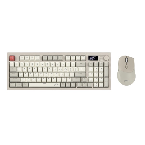 지클릭커 OFFICEPRO WMK50 사일런스 M 94 무선 키보드 마우스 세트 (Retro)_이미지