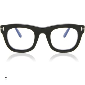 톰포드 FT 5872 B 001 샤이니 블랙 T 로고 안경 블랙 프레임 48-25-140