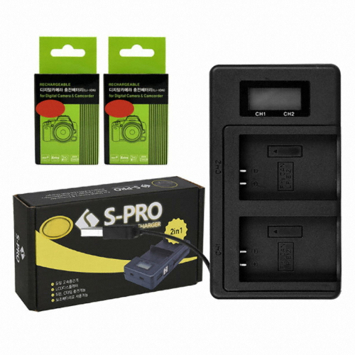 S-PRO 2in1 캐논 LP-E12 호환 LCD 듀얼 충전키트