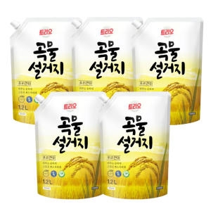 트리오 곡물 설거지 우리현미 리필 1.2L (5개)_이미지